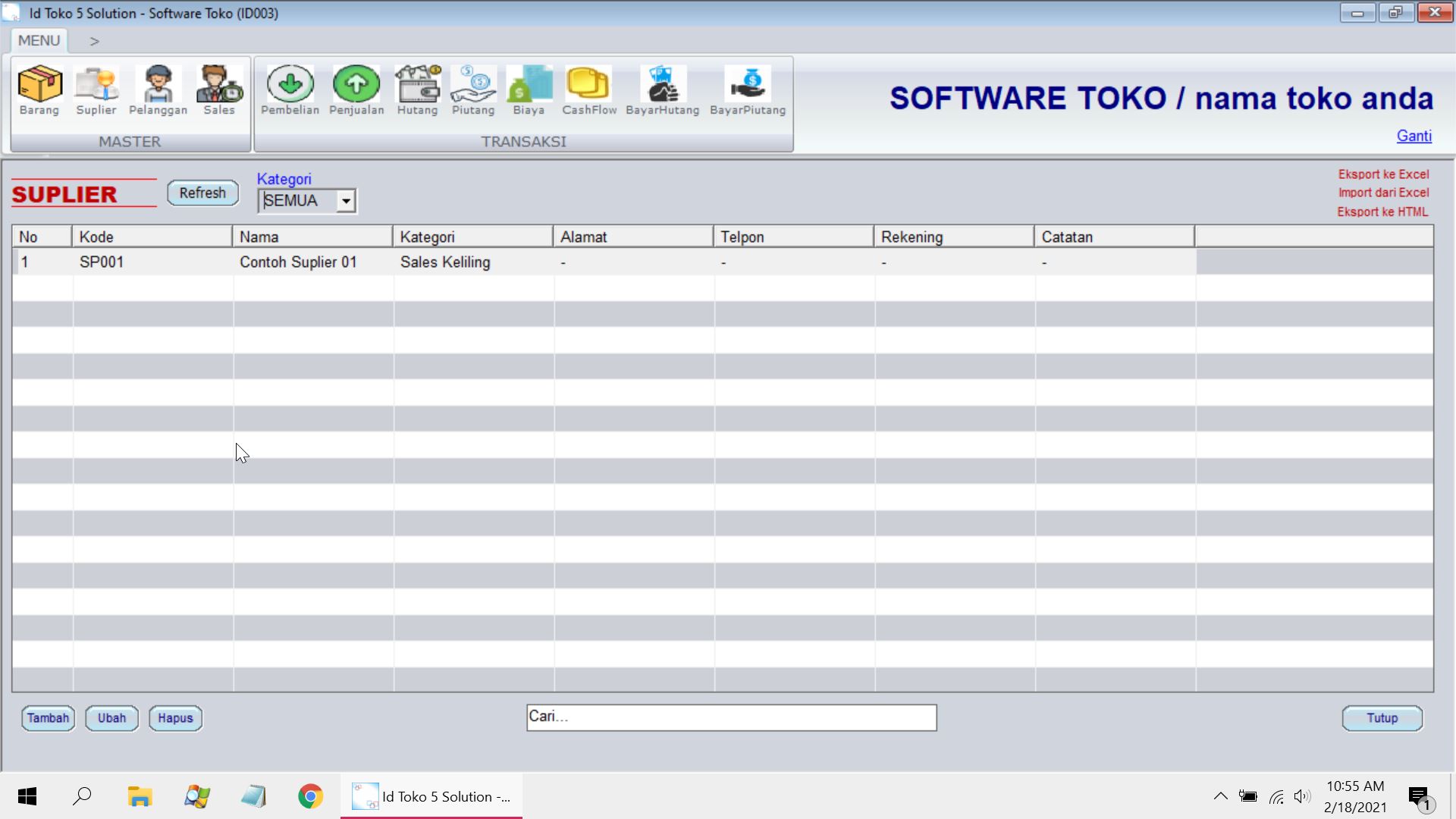 Jual Software Kasir Toko di Ponorogo